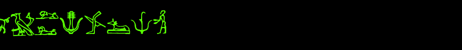 Hieroglify.ttf(艺术字体在线转换器效果展示图)
