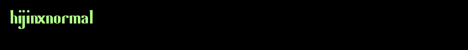 Hijinx-Normal.ttf(艺术字体在线转换器效果展示图)