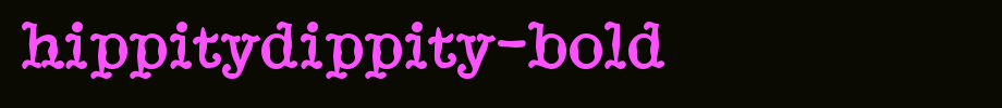 HippityDippity-Bold.ttf(艺术字体在线转换器效果展示图)