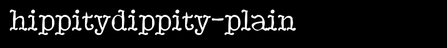HippityDippity-Plain.ttf(字体效果展示)