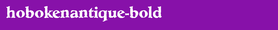 HobokenAntique-Bold.ttf(字体效果展示)