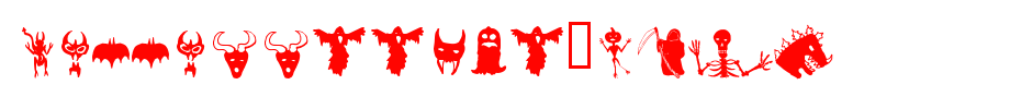 HollowWeenie-Bats.ttf
(Art font online converter effect display)