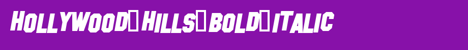 Hollywood-Hills-Bold-Italic.ttf(艺术字体在线转换器效果展示图)