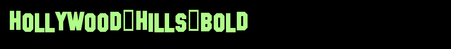 Hollywood-Hills-Bold.ttf(字体效果展示)