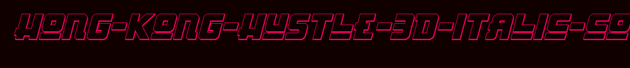 Hong-Kong-Hustle-3D-Italic-copy-1-.ttf(艺术字体在线转换器效果展示图)