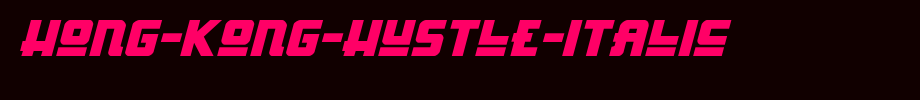 Hong-Kong-Hustle-Italic.ttf(艺术字体在线转换器效果展示图)