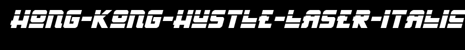 Hong-Kong-Hustle-Laser-Italic.ttf(艺术字体在线转换器效果展示图)