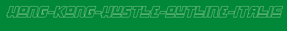 Hong-Kong-Hustle-Outline-Italic.ttf(艺术字体在线转换器效果展示图)