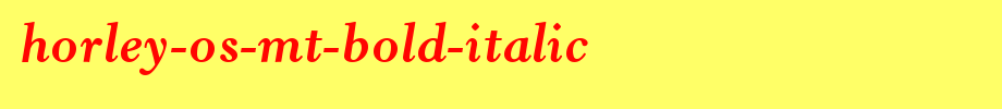 Horley-OS-MT-Bold-Italic.ttf(字体效果展示)