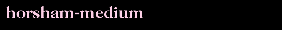 Horsham-Medium.ttf(艺术字体在线转换器效果展示图)