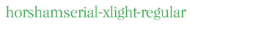 HorshamSerial-Xlight-Regular.ttf(艺术字体在线转换器效果展示图)
