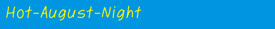 Hot-August-Night_ English font