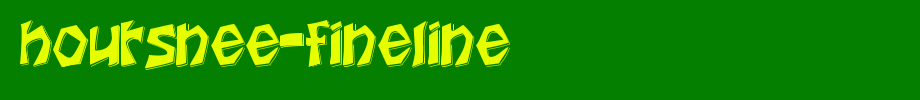 Houtsnee-Fineline.ttf(字体效果展示)
