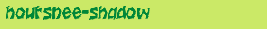 Houtsnee-Shadow.ttf(字体效果展示)
