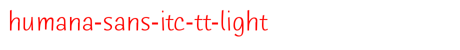 Humana-Sans-ITC-TT-Light.ttf(艺术字体在线转换器效果展示图)