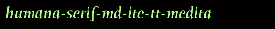 Humana-Serif-Md-ITC-TT-MedIta.ttf(艺术字体在线转换器效果展示图)