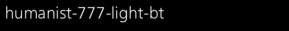 Humanist-777-Light-BT.ttf(艺术字体在线转换器效果展示图)