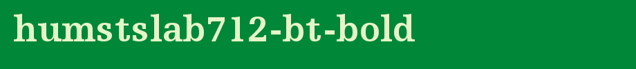 HumstSlab712-BT-Bold.ttf(艺术字体在线转换器效果展示图)