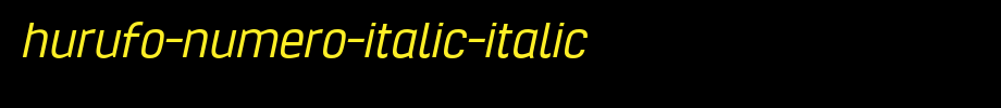 Hurufo-Numero-Italic-Italic.ttf(艺术字体在线转换器效果展示图)