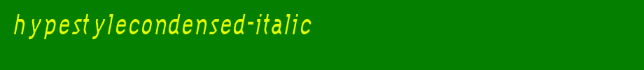 HypeStyleCondensed-Italic.ttf(艺术字体在线转换器效果展示图)