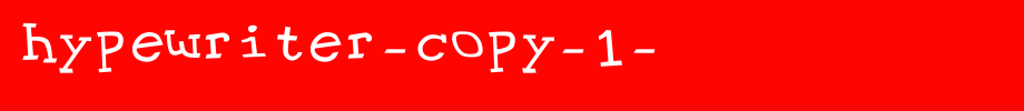 Hypewriter-copy-1-.ttf(艺术字体在线转换器效果展示图)