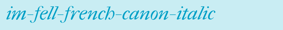 IM-FELL-French-Canon-Italic.ttf
(Art font online converter effect display)