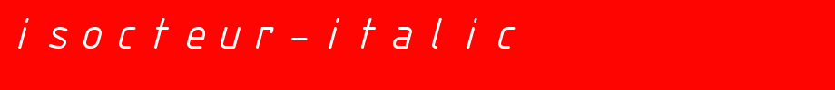 ISOCTEUR-Italic.ttf(字体效果展示)