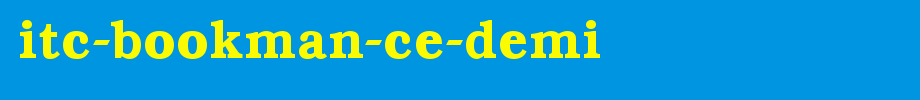 ITC-Bookman-CE-Demi.ttf
(Art font online converter effect display)