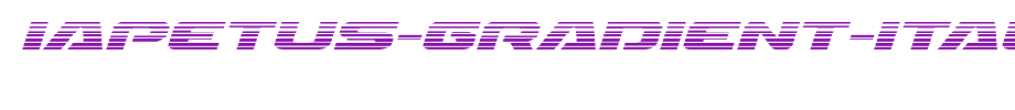 Iapetus-Gradient-Italic.ttf
(Art font online converter effect display)