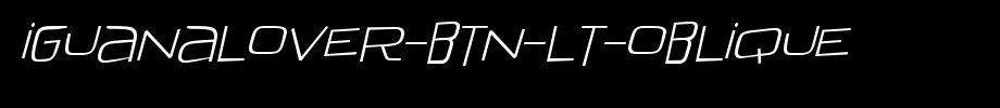 IguanaLover-BTN-Lt-Oblique.ttf
(Art font online converter effect display)