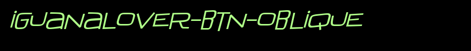 IguanaLover-BTN-Oblique.ttf
(Art font online converter effect display)