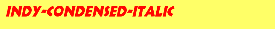 Indy-Condensed-Italic.ttf(字体效果展示)