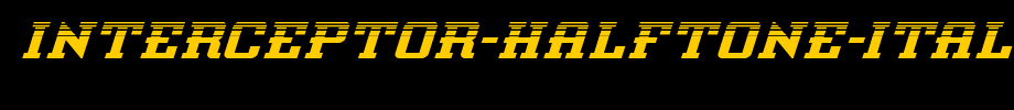 Interceptor-Halftone-Italic.ttf
(Art font online converter effect display)