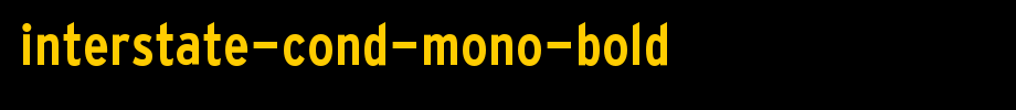 Interstate-Cond-Mono-Bold.ttf
(Art font online converter effect display)