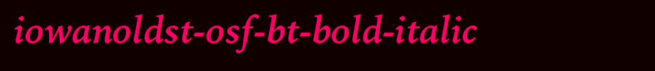 IowanOldSt-OSF-BT-Bold-Italic.ttf(字体效果展示)