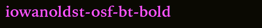 IowanOldSt-OSF-BT-Bold.ttf
(Art font online converter effect display)