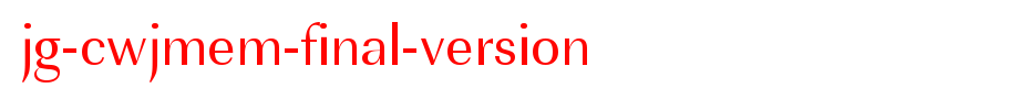 JG-Cwjmem-Final-Version.ttf
(Art font online converter effect display)