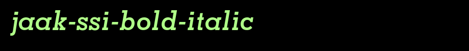 Jaak-SSi-Bold-Italic.ttf(字体效果展示)