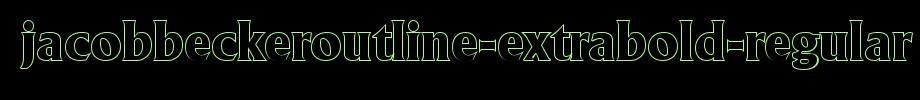 JacobBeckerOutline-ExtraBold-Regular.ttf
(Art font online converter effect display)