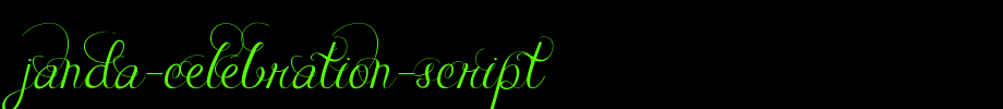 Janda-Celebration-Script.ttf
(Art font online converter effect display)