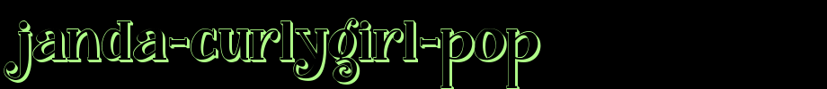Janda-Curlygirl-Pop.ttf
(Art font online converter effect display)