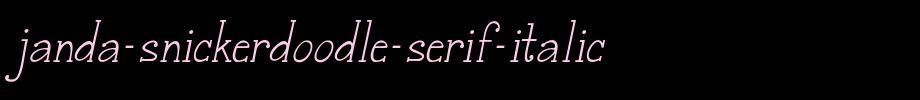 Janda-Snickerdoodle-Serif-Italic.ttf
(Art font online converter effect display)