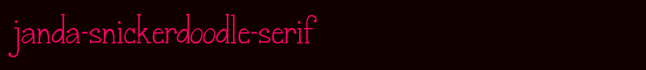 Janda-Snickerdoodle-Serif.ttf(字体效果展示)