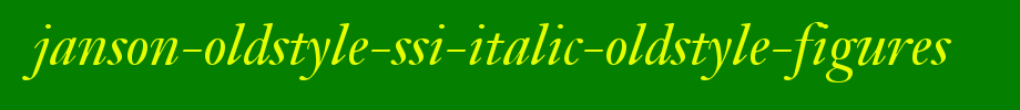 Janson-OldStyle-SSi-Italic-Oldstyle-Figures.ttf
(Art font online converter effect display)