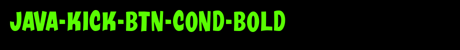 Java-Kick-BTN-Cond-Bold.ttf
(Art font online converter effect display)