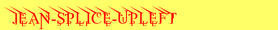 Jean-Splice-UpLeft.ttf(字体效果展示)