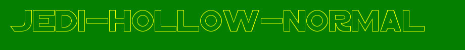 Jedi-Hollow-Normal.ttf
(Art font online converter effect display)