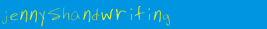 Jenny-s-Handwriting.ttf
(Art font online converter effect display)