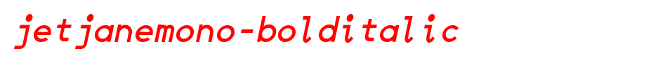 JetJaneMono-BoldItalic.ttf
(Art font online converter effect display)