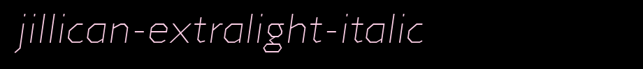Jillican-ExtraLight-Italic.ttf(字体效果展示)